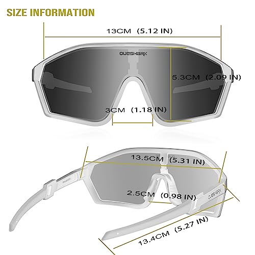 Queshark Sports Polarized Cycling Glasses for Men and Women - Lightweight MTB Sunglasses for Cycling Hiking, Running, and Baseball - Image 4