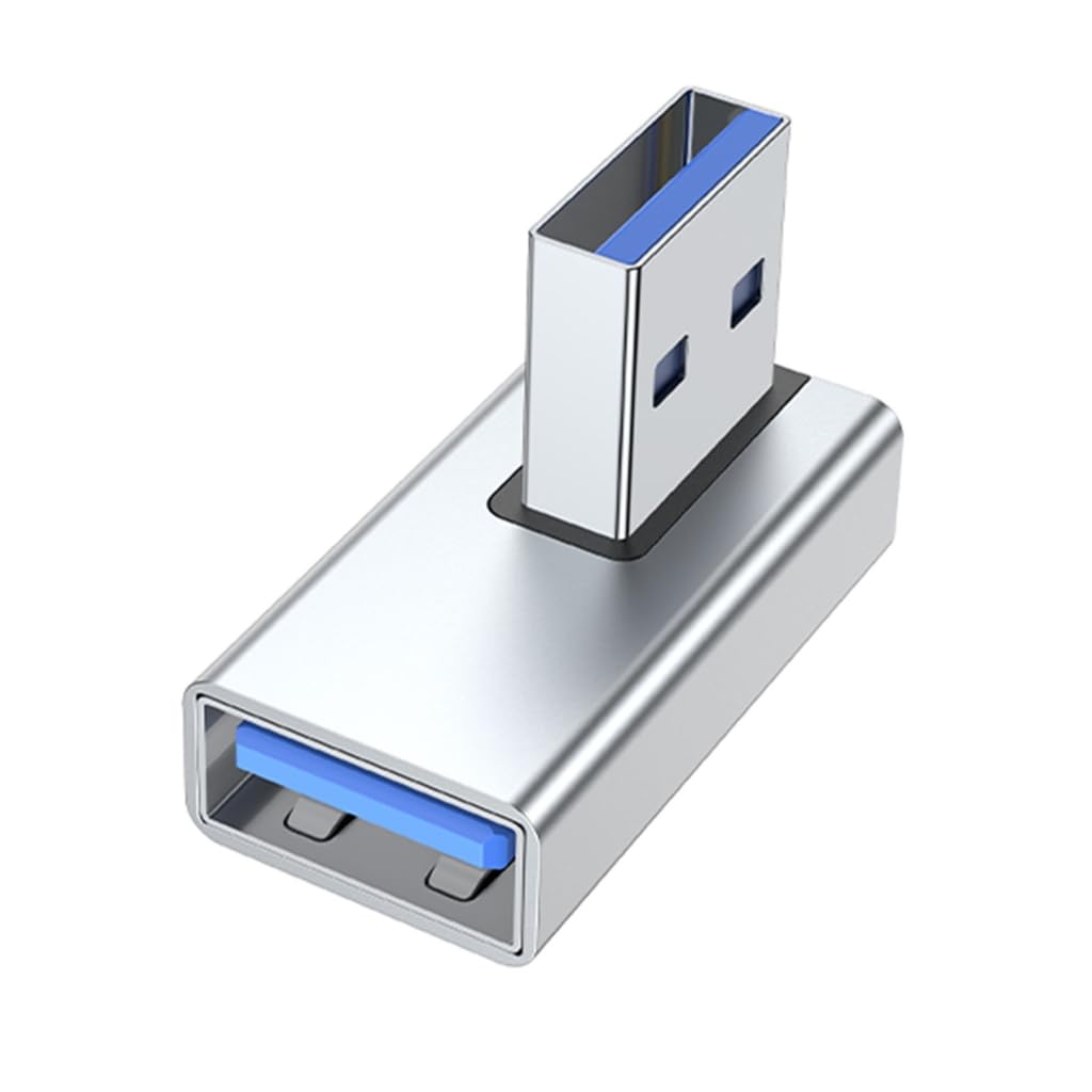 Elnwnnkc USB Male to Female 90 Degree Right Extension Adapter USB Upward Connector Data Sync for Laptop USB