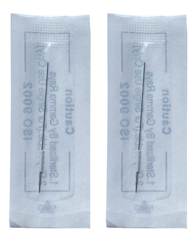 100pcs 3RL tatuaje aguja R3 desechable esterilizado permanente maquillaje máquina 0.35MM X 50MM para ceja pluma redonda 3 Agulha Agujas