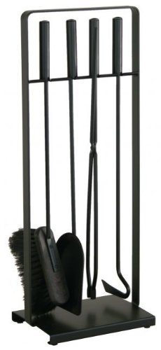 Kaminbesteck mit 4 Geräten in schwarz (52314-025) von Heibi