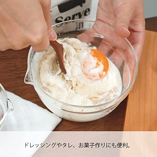 Image of HARIO KB-40-BK One-Mouth Bowl, 13.5 fl oz (400 ml), Made in Japan, Heat Resistant Glass, Set of 6, Clear