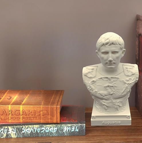 Busto Estatua Emperador Romano Augusto 4 pulg Hx2.5 Wx2 D miniatura 5