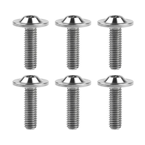 Image of Titanium Torx Head M6 x15 20mm Bolt Screw for Bicycle Motorcycle Car Modification Pack of 6 (Normal Titanium, M6x20mm)