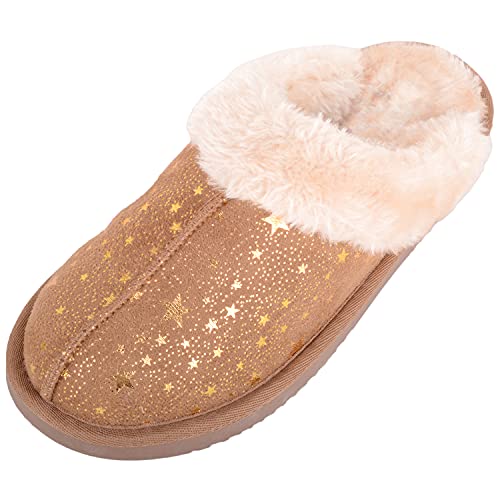 Chaussons mules pour femme Absolute Footwear avec doublure polaire chaude