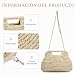 EVEOUT Clutch de Paja Trenzada con Cadena Mujer Boho Bolso Tejido para Fiesta Bodas Verano Bolsos de Mano Rafia Sintética para Playa Vacaciones Imagen de EVEOUT Clutch de Paja Trenzada con Cadena Mujer Boho Bolso Tejido para Fiesta Bodas Verano Bolsos de Mano Rafia Sintética para Playa Vacaciones