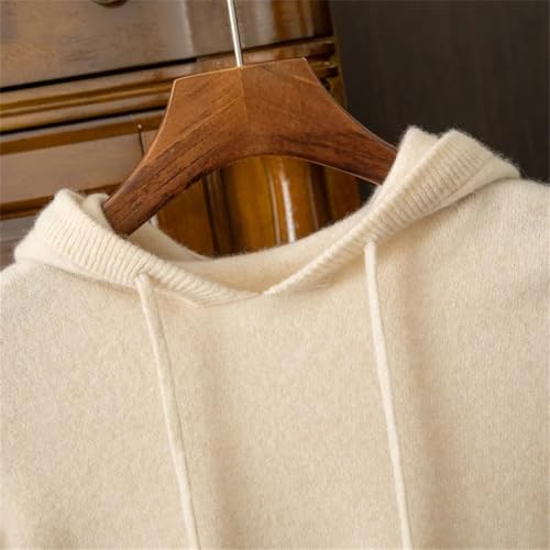 Men Hooded Cashmere Pullover Sweater Long Sleeve Soft Warm Thick Winter Tops2