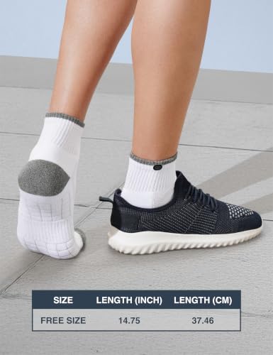 Image of Symbol Premium Men's Cotton Sports Socks Unisex | High Ankle Length | Odour-Free & Anti-bacterial | Cushioned Base | Available in Combo Packs