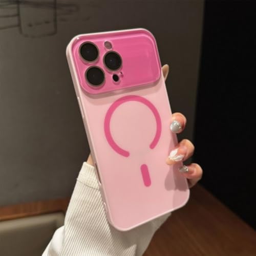 Coque magnétique iPhone 12 Pro antichoc en silicone souple rose pastel