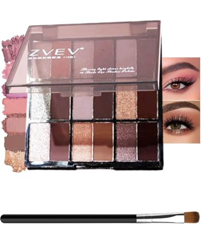 MYGLOAR palette di ombretti, tavolozza di ombretti color bronzo altamente pigmentati, True Signature, finitura crema, opaca e brillante, 18 tonalità sfumabili(Piastra nera)