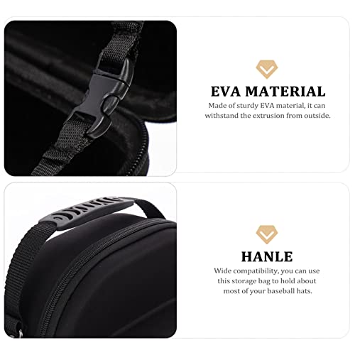 Hat Organizer Cap Organize Hat Black Travelling Caps, Bag Storage Hats Eva Bowler for Carry Carrier Shoulder Case with Handle and Back Mens Home Baseball Travel Holder Hat Rack2
