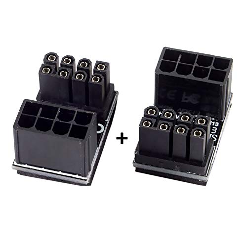 BAAQII Femelle ATX 8Pin à 8pin Mâle 180 ° Adaptateur Secteur pour Carte Graphique Desktops