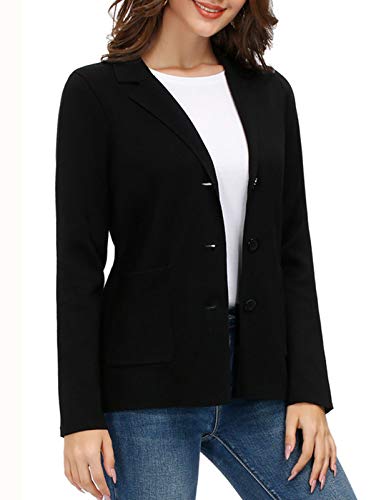Women's Long Sleeve Casual Blazer Work Office Bussiness Jacket with Pocket2