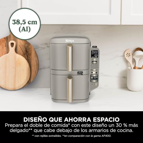Miniatura 4 de Ninja Double Stack XL, Freidora de Aire, 9,5L, Piedra Dorada, SL451EUSD