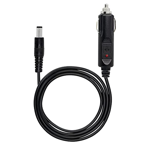 PNGKNYOCN Chargeur de Voiture 12V DC Cordon d'alimentation 18 AWG 5,5 mm x 2,5 mm DC vers Prise Allume-Cigare mâle pour Appareil Photo, CCTV, câble Allume-Cigare pour réfrigérateur de Voiture (1,5 m)
