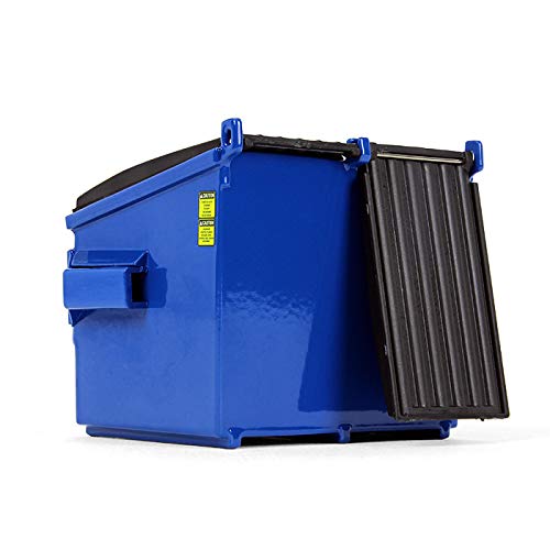 Refuse Trash Bin modelo diecast azul 1:34 miniatura 2