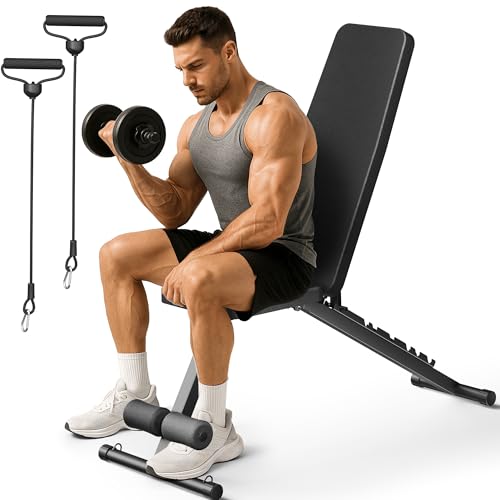 Adjustable Workout Bench for Home Gym, Foldable Weight Bench for ...