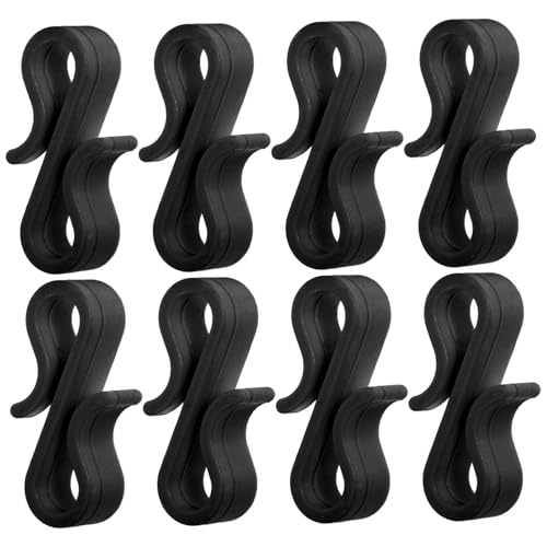 VINTORKY 50pcs Outdoor Gutter Hooks for Lights Weatherproof S Clips for Christmas Decorations Plastic Light Clips Holiday String Lights Hanging Hooks for Patio Awning