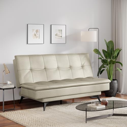 Image of Wakefit Flexia Sofa Cum Bed - Three Seater - Reflection Series White