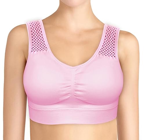 3-Pack Women's Seamless Wireless Cooling Back Comfort Bra with Removable Pads3