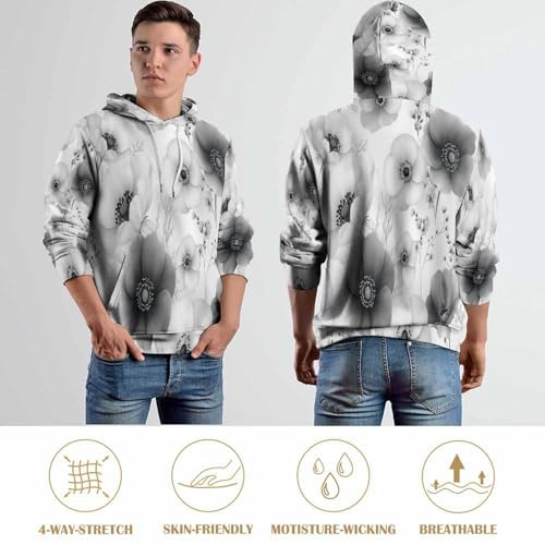 Pull léger crewneck d'art botanique avec imprimé 3D durable - 5