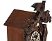 Kintrot Cuckoo Clock, Traditional Black Forest Handcrafted Wooden Quartz Clock for Wall Antique Decroration with Maple Leaf Pendulum, 12 Melodies, Night Sensor and Singing Bird