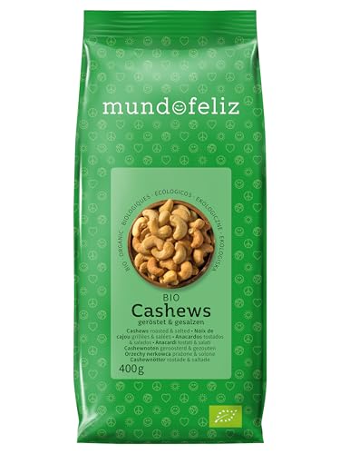 Mundo Feliz Anacardos Ecológicos, Tostados, Salados, 2 x 400 g