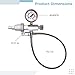 Kronabelle Cga347 Stainless Steel Filling Station, Pcp Rifle Charging Adapter with 4500 Psi Inflation Valve, 0.31 Quick Connect & Pressure Gauge for Scba Tanks