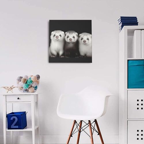 Impression toile furet cadeau original déco salon et bureau - 5