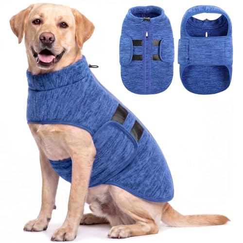 Image of XL Dog Sweater, Soft Dog Fleece Sweater for Labrador, Easy On Winter Coat