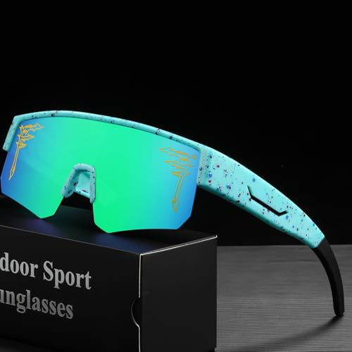 Image of FIXEROS Polarized Fit Over Glasses Sunglasses for Men Women Wrap Around Sports Goggles for Driving Cycling Fishing