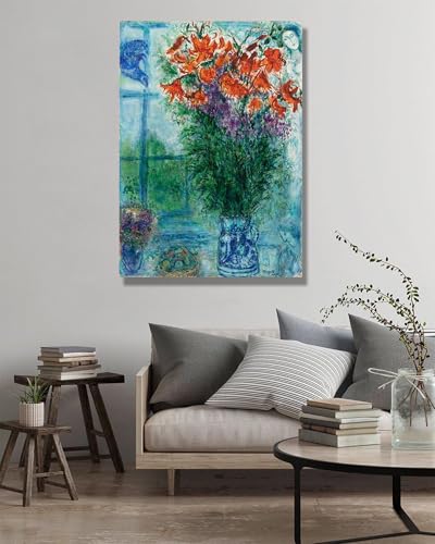 Tableau abstrait fleurs des champs pour sublimer un mur de salon vide