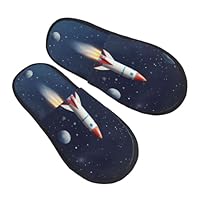 Cotton Slippers Rocket In Space Soft Sliders Warm Slippers For Trip Big Kid Winter M