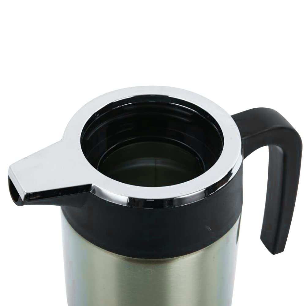 Baceyong Bouilloire de voiture allume-cigare 12 V/24 V, bouilloire portable pour voitures de voyage, tasse chauffante de voiture en acier inoxydable 304 1200 ml