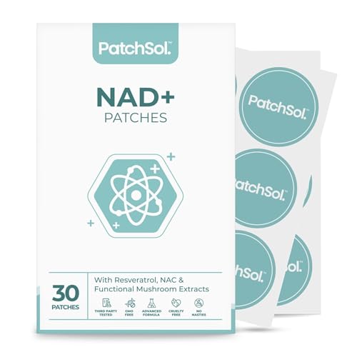 PatchSol. NAD Plus Patches 30 Day Supply Daily Wellness Patches for Men & Women