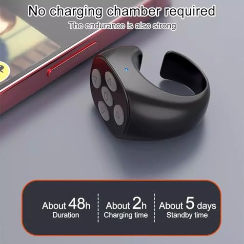 Mando a distancia inalámbrico Bluetooth tipo anillo con funda de carga útil 6