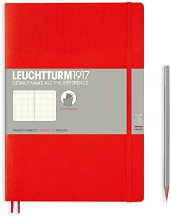LEUCHTTURM1917 - Composition B5 Dotted Softcover Notebook (Red) - 123 Numbered Pages