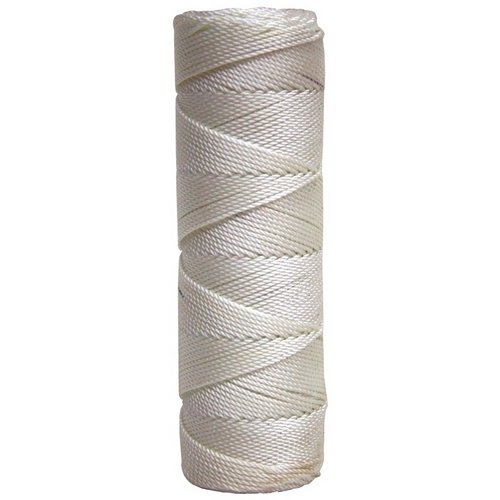 Kraft Tool BC347, 350' White Twisted Nylon Line, Tube, Pack of 50 pcs