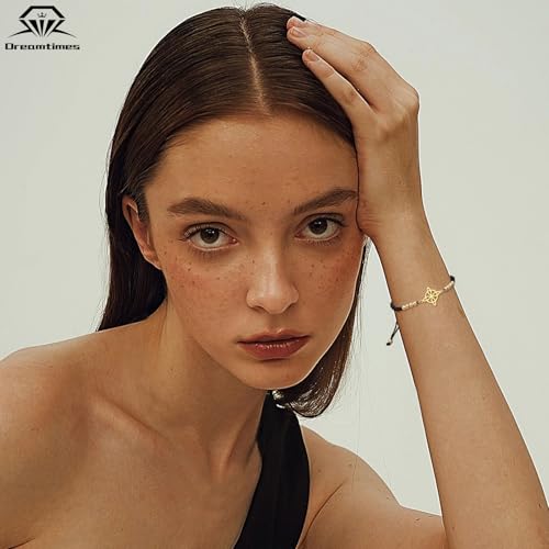 Dreamtimes Trendy Witch Knot Charm Bracelet for Women Celtics Bracelet Wiccan Jewelry Vintage Om Yoga Bracelet Stainless Steel Beads Charm Black Red Blue Purple Rope Bracelets Amulet Witchcraft Jewelry3