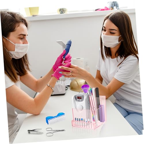 Organizador transparente para brocas de taladro de uñas miniatura 5