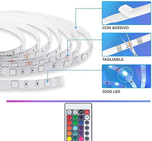 Mediawave Store - Strip LED 5050 RGB 5mt