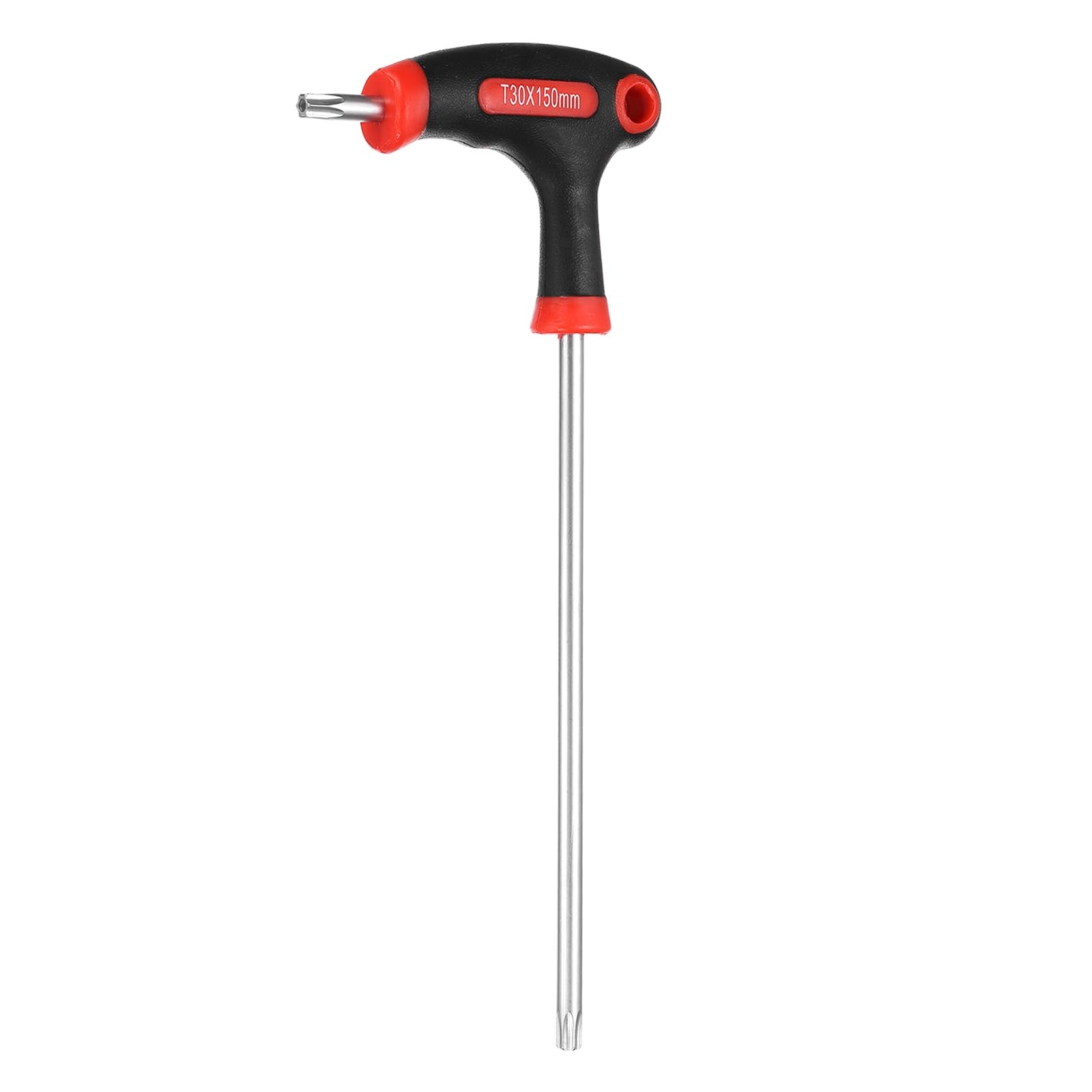 sourcing map T-Handle Torx Key Wrench T30 CR-V Dual End T-Key Wrench Torx Screwdriver Hex Keys Tool for Automotive Household Maintenance, Red Black