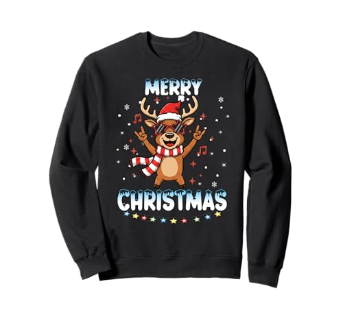 Rentier Herren Jungen Frauen Mädchen Frohe Weihnachten Sweatshirt