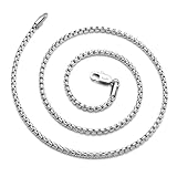 AmyRT Jewelry 2.5mm Womens Mens Titanium Steel Rolo Cable Wheat Chain Link Necklace 16-30 Inch