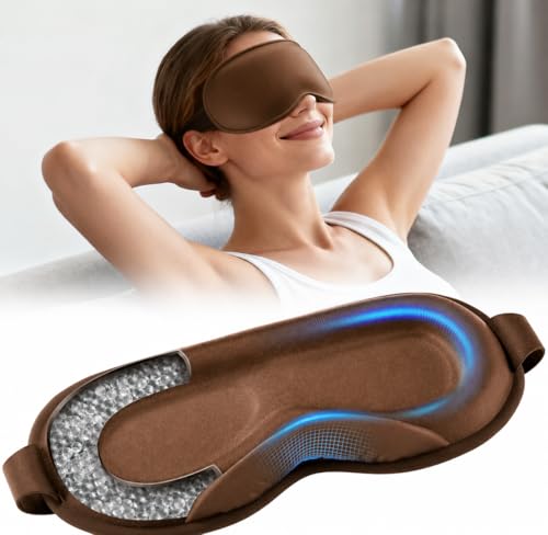 Weighted Eye Mask for Sleeping - Sleep Mask for Women & Men, 3D Contoured Blackout Sleeping Mask for...