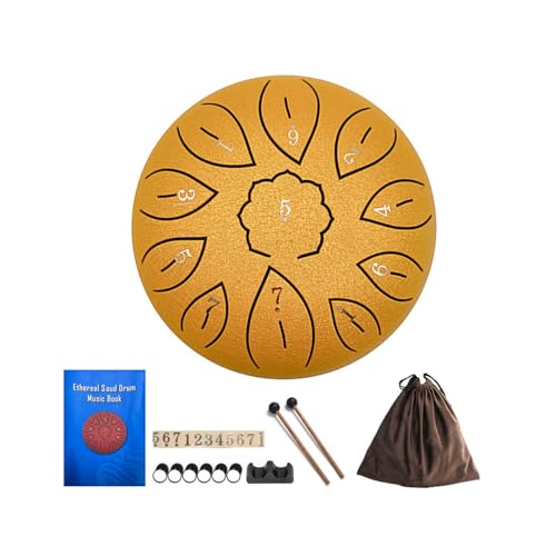 Steel Tongues Drum with 11 Natural Notes G Producing Sound for Music Relaxation and Yoga Carbon Steel Drum