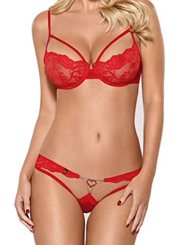 Obsessive-Juego-de-Sujetador-y-Braguita-de-con-Fines-decoracion-para-Mujer-Caja-de-Regalo-Rojo-SM Obsessive-Juego-de-Sujetador-y-Braguita-de-con-Fines-decoracion-para-Mujer-Caja-de-Regalo-Rojo-SM
