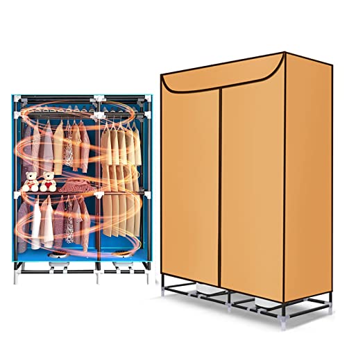 2400W Heated Clothes Airer Dryer, 3-Tier Large Capacity Electric Clothes Dryer Energy Saving & Digital Automatic Timer, Dual Host Air Drying Hot Wardrobe for Home, Apartment,Blue