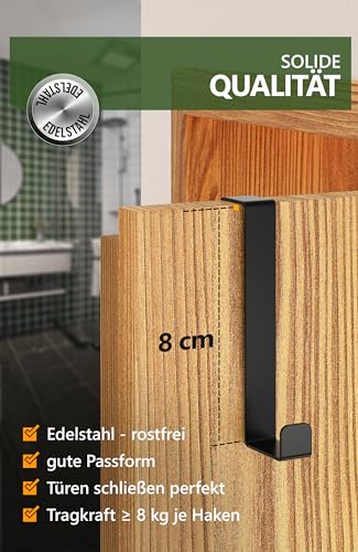 Türhaken 22 X 70 X 50 Mm Kunststoff Schwarz Produktbild-Vorschau 3