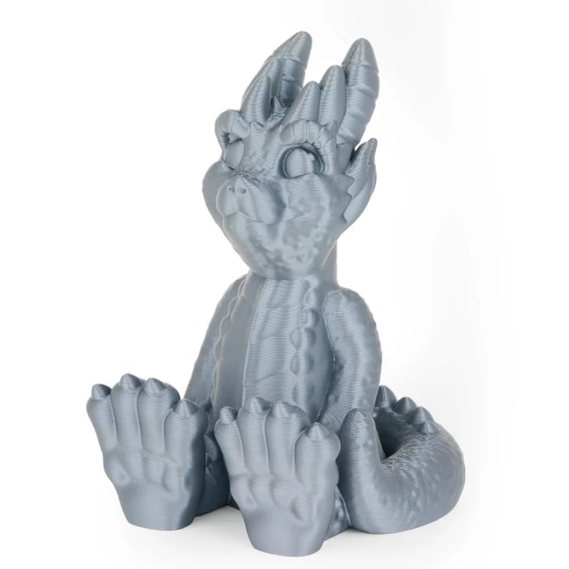 Image of NUMAKERS PLA+ 3D Printer Filament, 1.75mm, Dimensional Accuracy + /- 0.03 mm, 1 kg Spool (2.2 lbs), Compatible with Most FDM Printers (Simply Silver)