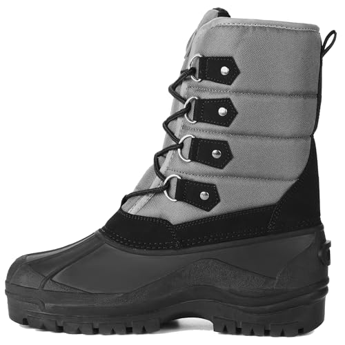 Mens Peak Snow Boot, Waterproof Cold Weather Insulated Boot for Winter, Sizes 9-133